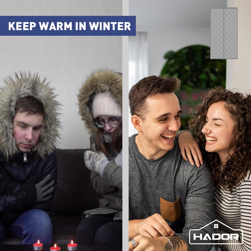 HADOR Magnetic Thermal Insulated Door Cover Curtain  Ultra-Durable Doorway Curtain 30"" x 80""  Temporary Door Insulation to Keep Warm in Winter and Cool in Summer  Soundproof Windproof Door Blanket - Image 3